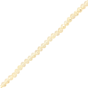 Top Glas Facett Perlen 6x4mm rondellen Light champagne