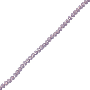 Top Glas Facett Perlen 4x3mm rondellen Dark lavender grey