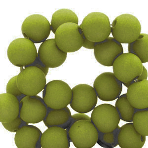 6 mm Acrylperlen Moss green