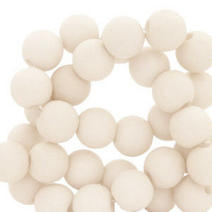 8 mm Acrylperlen Off white