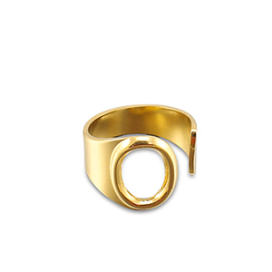Ringe aus Stainless Steel - Rostfreiem Stahl Buchstabe O Gold
