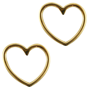 DQ Metall Anh&auml;nger Herz Gold (NIckelfrei)