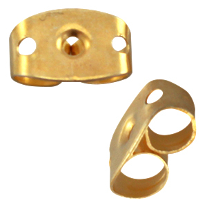 DQ Metall Ohrstopper Ohrringe Verschluss Gold (Nickelfrei)