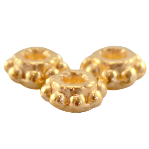 R&ouml;hren Ring DQ Metall 5.5x3mm Gold (Nickelfrei)