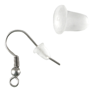 Ohrstopper Ohrringe Verschluss Transparent