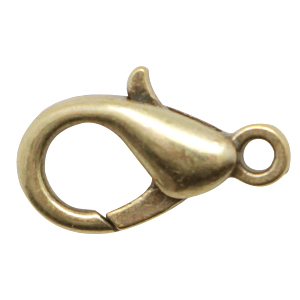 Metall Zubeh&ouml;r DQ Karabinerverschluss 12mm Antik bronze (Nickelfrei)