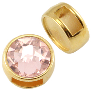 DQ Metall Schieber f&uuml;r SS34 flatback und 7mm cabochon Gold (Nickelfrei)