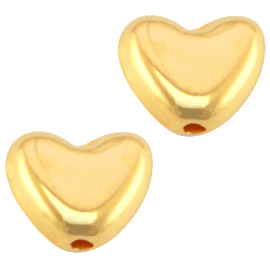 DQ Metall Perlen Herz &Oslash;0.9mm Gold (nickelfrei)