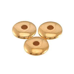 DQ Metall Perlen disc 4x1.5 mm Rosegold (nickelfrei)