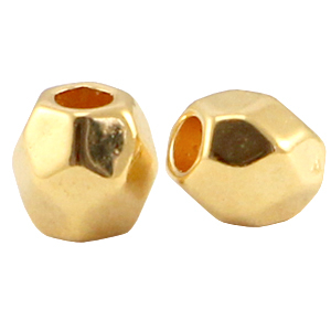 DQ Metall Perlen Facett Gold (Nickelfrei)