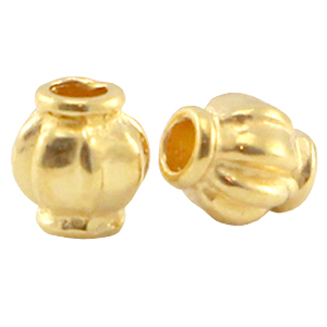 DQ Metall Perlen 4x3.5mm Gold (Nickelfrei)