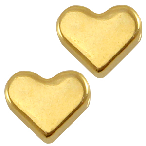 DQ Metall Perlen Herz Gold (nickelfrei)