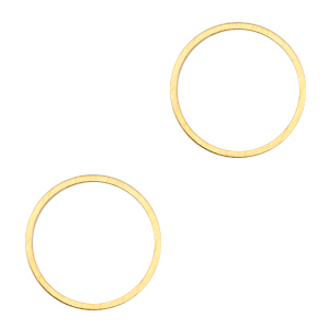 Metall Zubeh&ouml;r dichter Ring 15mm Gold (Nickelfrei)