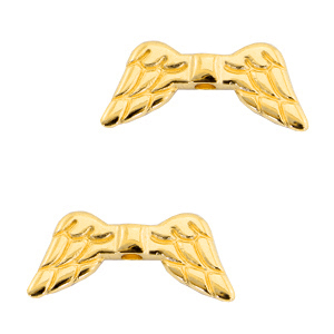 Metall Perlen DQ Angel Wings / Engelfl&uuml;gel Gold (Nickelfrei)