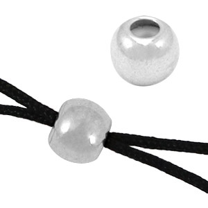 Smart-Stopperperlen Metall DQ 6mm Antik silber (nickelfrei)