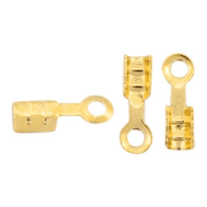Zubeh&ouml;r DQ Metall Klemmen 2mm Gold (nickelfrei)