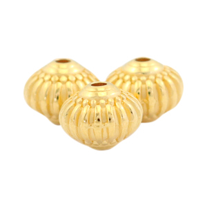 Metall Perlen DQ deco 8x7mm Gold (Nickelfrei)