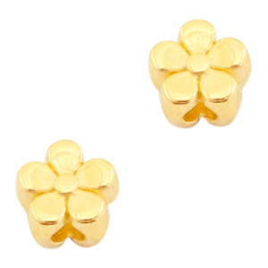 Metall Perlen DQ Blume 4mm Gold (Nickelfrei)