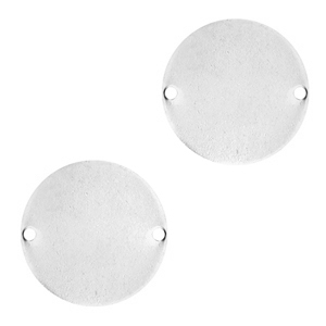 Designer Quality Metall f&uuml;r ImpressArt Zwischenst&uuml;ck rund 15mm Antik Silber (nickelfrei)