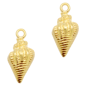 Metall Anh&auml;nger DQ Muschel Gold (Nickelfrei)