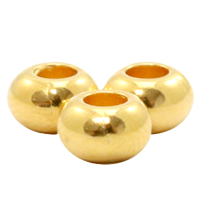 Metall Perlen DQ 6mm Gold (Nickelfrei)