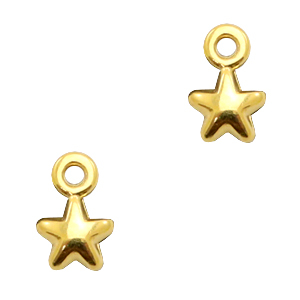 Metall Anh&auml;nger DQ Stern Gold (Nickelfrei)