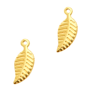 Metall Anh&auml;nger DQ Blatt Gold (Nickelfrei)