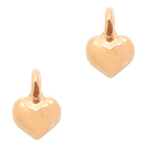 Metall Anh&auml;nger DQ Herz Rosegold (Nickelfrei)