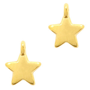 Metall Anh&auml;nger DQ Stern Gold (Nickelfrei)
