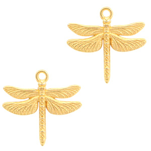 Metall Anh&auml;nger DQ Libelle Gold (Nickelfrei)