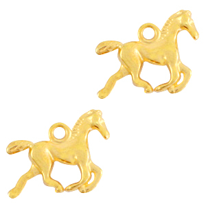Metall Anh&auml;nger DQ Pferd Gold (Nickelfrei)