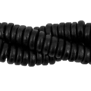 DQ Griechische Keramik Perlen disc 6mm Black