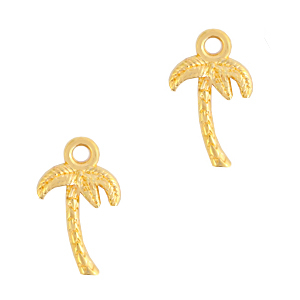 Metall Anh&auml;nger DQ Palme Gold (Nickelfrei)
