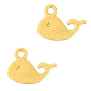 Metall Anh&auml;nger DQ Wal Gold (Nickelfrei)