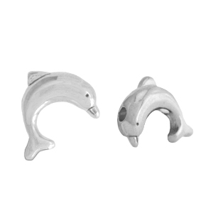 Metall Perlen DQ Dolfin Antik silber (Nickelfrei)