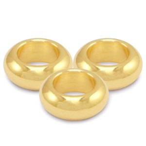 Metall Perlen DQ 9mm Gold (Nickelfrei)