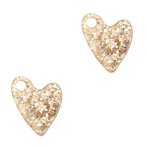 Plexx Anh&auml;nger Heart Glitter Rose peach
