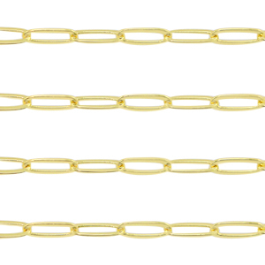 Metall Zubeh&ouml;r DQ Gliederkette Ankerkette Gold (Nickelfrei)