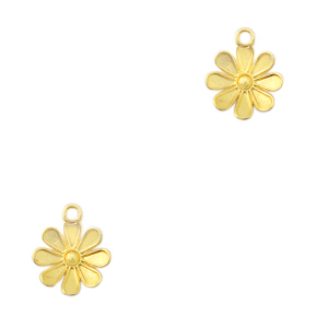 Metall Anh&auml;nger DQ Blume Gold (Nickelfrei)
