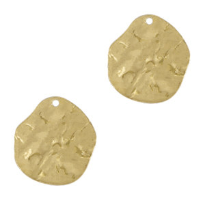 Metall Anh&auml;nger DQ irregular Gold (Nickelfrei)