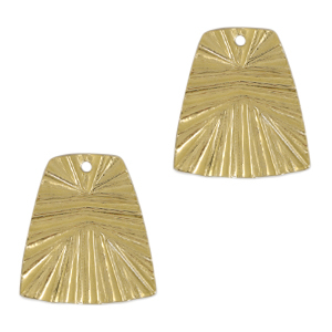 Metall Anh&auml;nger DQ Trapez Gold (Nickelfrei)