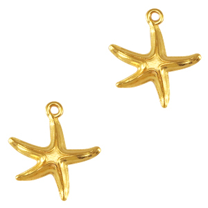 Metall Anh&auml;nger DQ Seestern Gold (Nickelfrei)