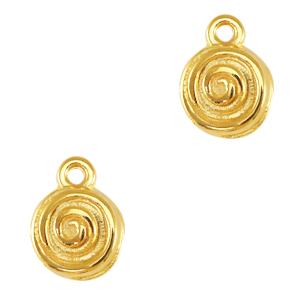 Metall Anh&auml;nger DQ Spirale Gold (Nickelfrei)