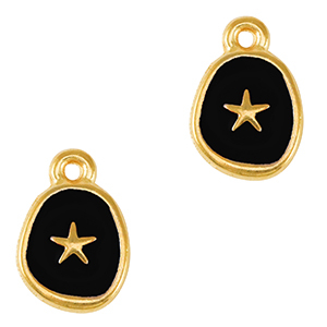 Metall Anh&auml;nger DQ Seestern Gold-black (Nickelfrei)
