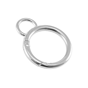 Metall Zubeh&ouml;r DQ Schl&uuml;ssel Anh&auml;nger 24mm mit &Ouml;se Antik silber (Nickelfrei)