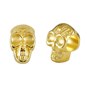Metall Perlen DQ Sch&auml;del Gold (Nickelfrei)