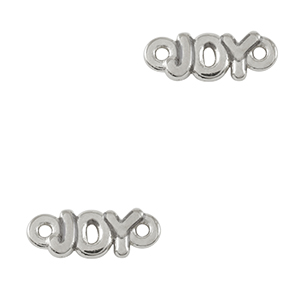 Metall Anh&auml;nger DQ Zwischenst&uuml;ck "JOY" Antik silber (Nickelfrei)