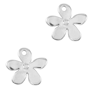 Metall Anh&auml;nger DQ Blume Antik silber (Nickelfrei)