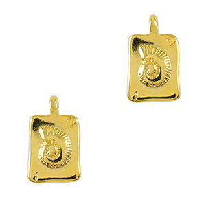 Metall Anh&auml;nger DQ Muschel Gold (Nickelfrei)