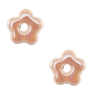 DQ Griechische Keramik Perlen Blume Blush pink